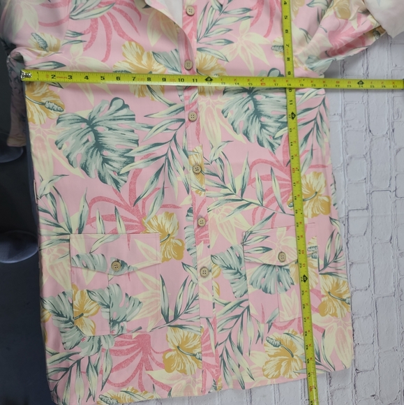 Vintage Natural Elements Wmn's Size 12 100% Silk Hawaiian Print Shacket *No Belt - Picture 9 of 11